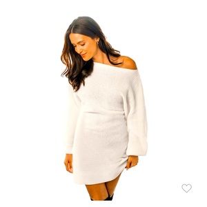 New! Off the shoulder Sweater dress